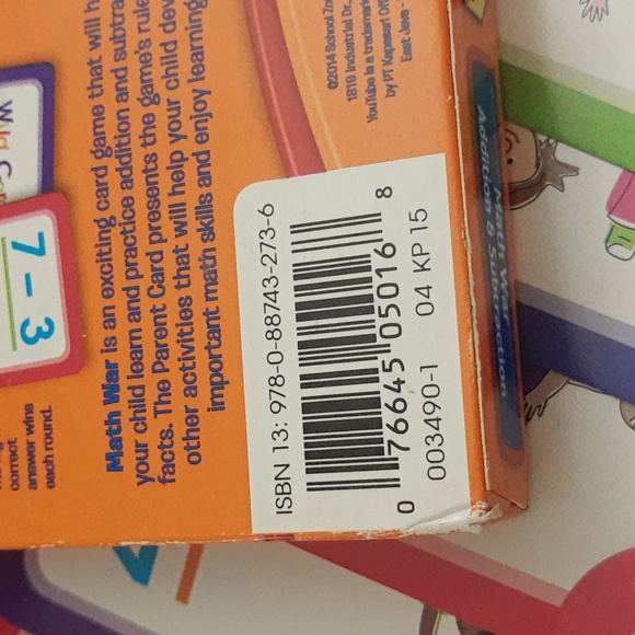 School Zone Math War Addition and Subtraction Card Game Flash Cards COMPLETE - Picture 8 of 13